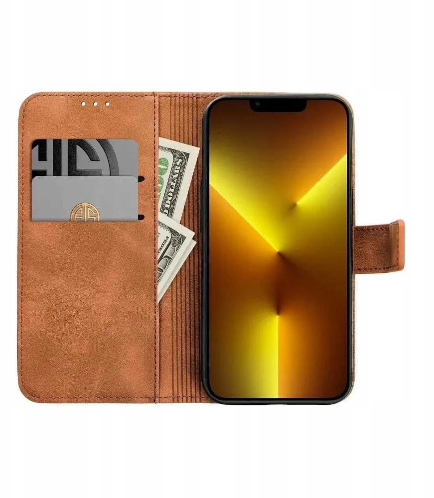 Forcell OEM atverčiamas dėklas iPhone 16e (SE 4 2025) Tender Book ruda