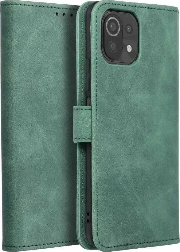 Forcell Oem TENDER Book Dėklas skirtas Xiaomi Mi 11 Lite 5G / Mi 11 Lite LTE ( 4G ) / Mi 11 Lite NE žalios spalvos