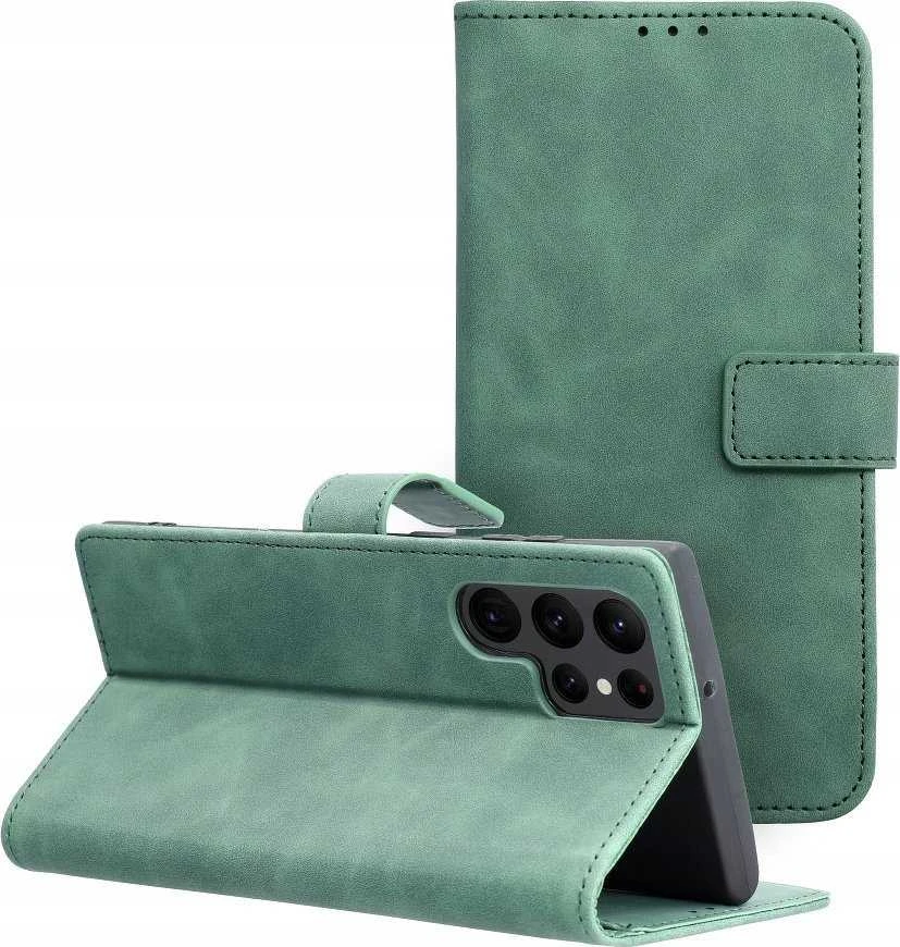 Forcell Oem TENDER Book Dėklas skirtas Samsung Galaxy S22 Ultra žalios spalvos