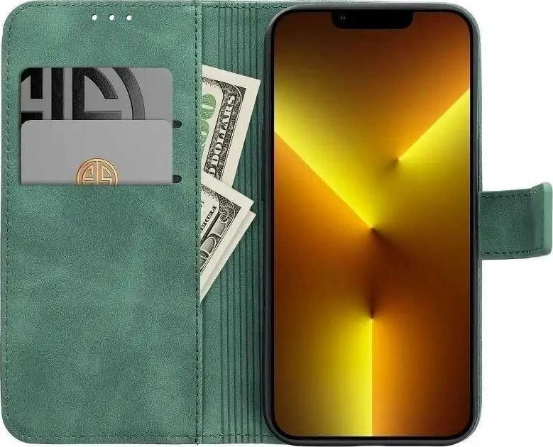 Forcell Oem TENDER Book Dėklas skirtas Samsung Galaxy S22 Ultra žalios spalvos
