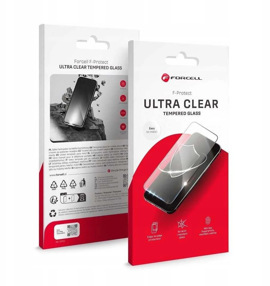 Forcell Ultra Clear Glass - skirtas Samsung Galaxy A16 4G / A16 5G / M16 5G juodas