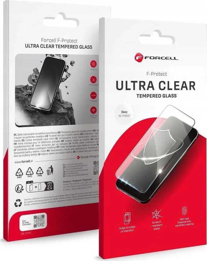 Forcell Ultra Clear Glass - skirtas Xiaomi Redmi 14C juodas