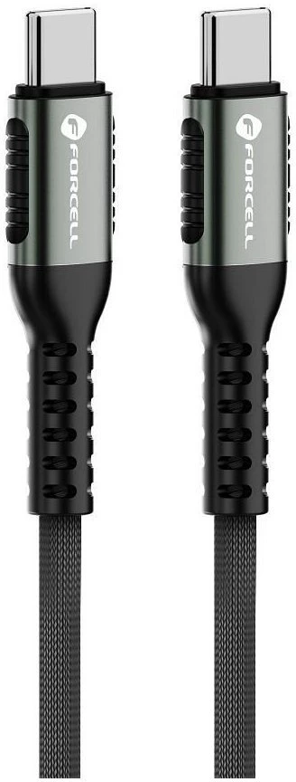 USB C į USB C laidas Forcell F-Energy QC4.0 PD 5A 240W Cafule 0,25 m C263 juodas