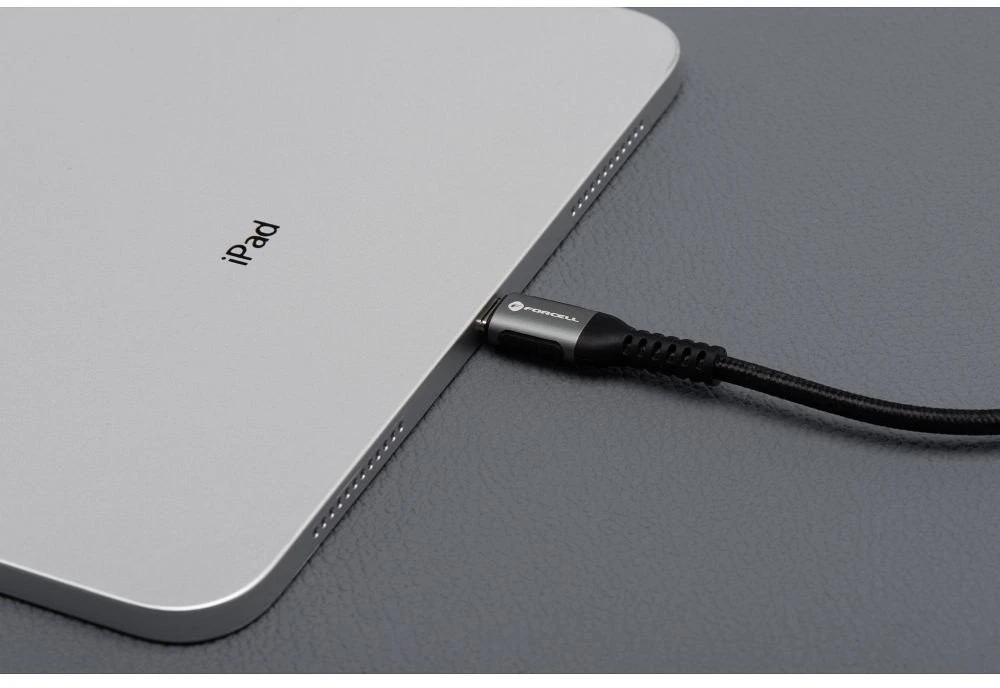 USB C - Lightning laidas Forcell F-Energy PD 3A 27W Cafule 0,25 m C259 juodas