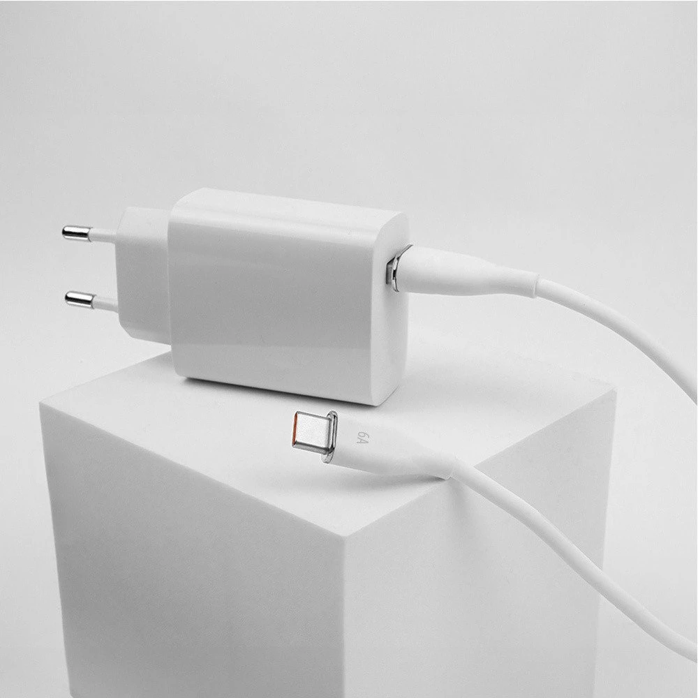 Forever USB – USB-C laidas 1,0 m 6A baltas