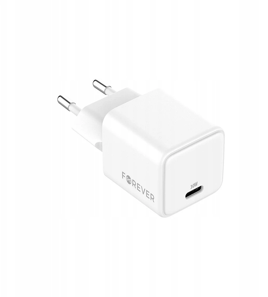 Forever TC-08-30C GaN PD įkroviklis 1x USB-C 30W baltas