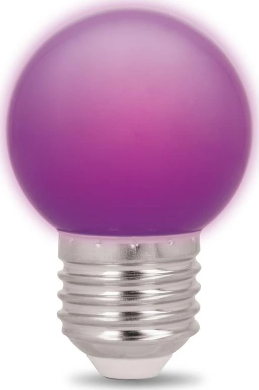 LED lemputė E27 G45 2W 230v violetinė 5vnt Forever Light