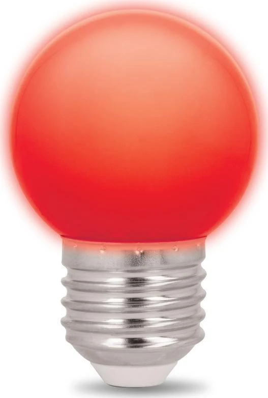 LED lemputė E27 G45 2W 230v raudona 5vnt Forever Light