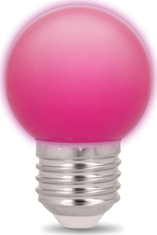 LED lemputė E27 G45 2W 230V rožinė 5vnt Forever Light