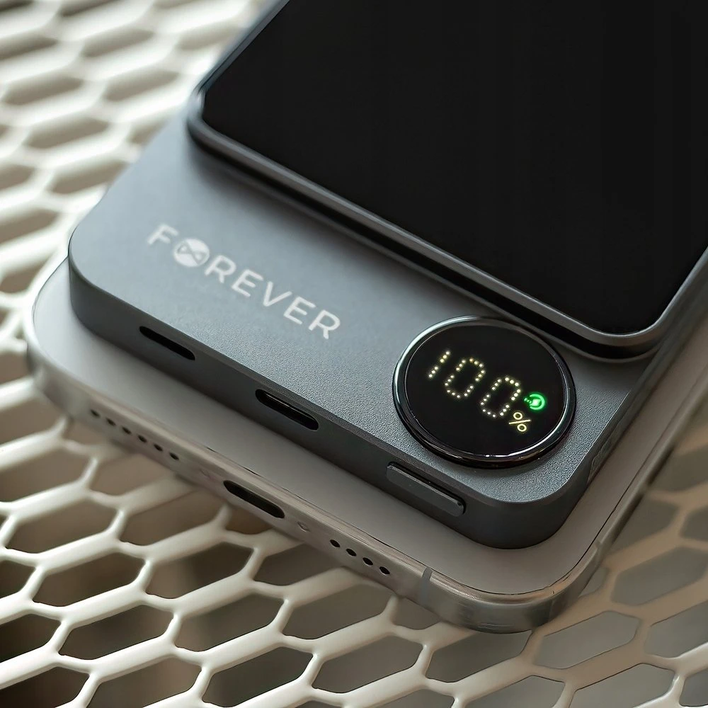 Forever belaidė išorinė baterija MATB-200 20W PD 5000 mAh magnetinė juoda