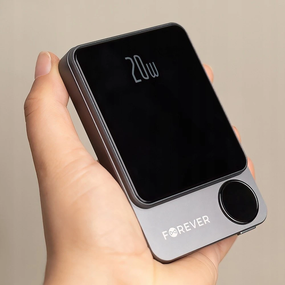 Forever belaidė išorinė baterija MATB-200 20W PD 5000 mAh magnetinė juoda