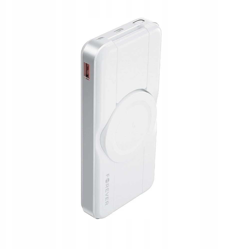 Forever belaidė išorinė baterija MATB-300 10000 mAh magnetinė 3in1 balta