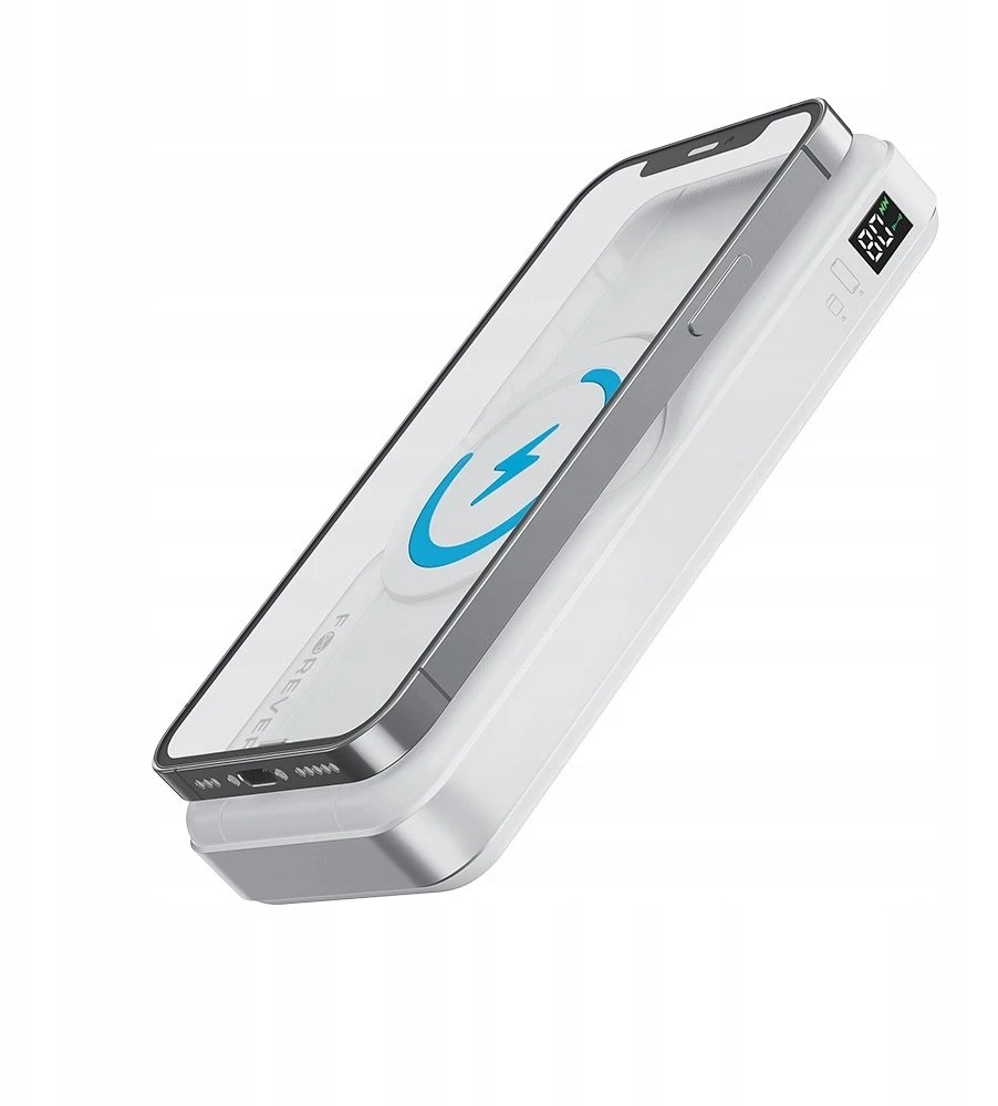 Forever belaidė išorinė baterija MATB-300 10000 mAh magnetinė 3in1 balta
