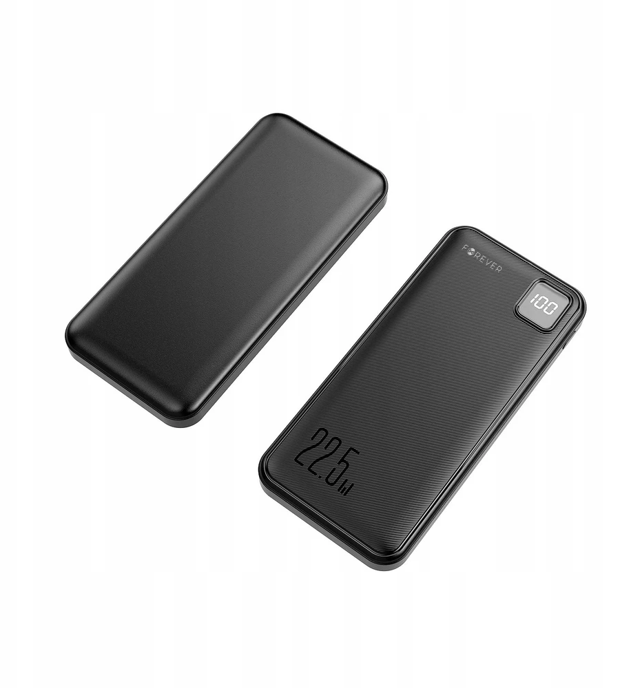 Telforceone Forever power bank TB-300M PD QC 22,5W 10000 mAh juodas