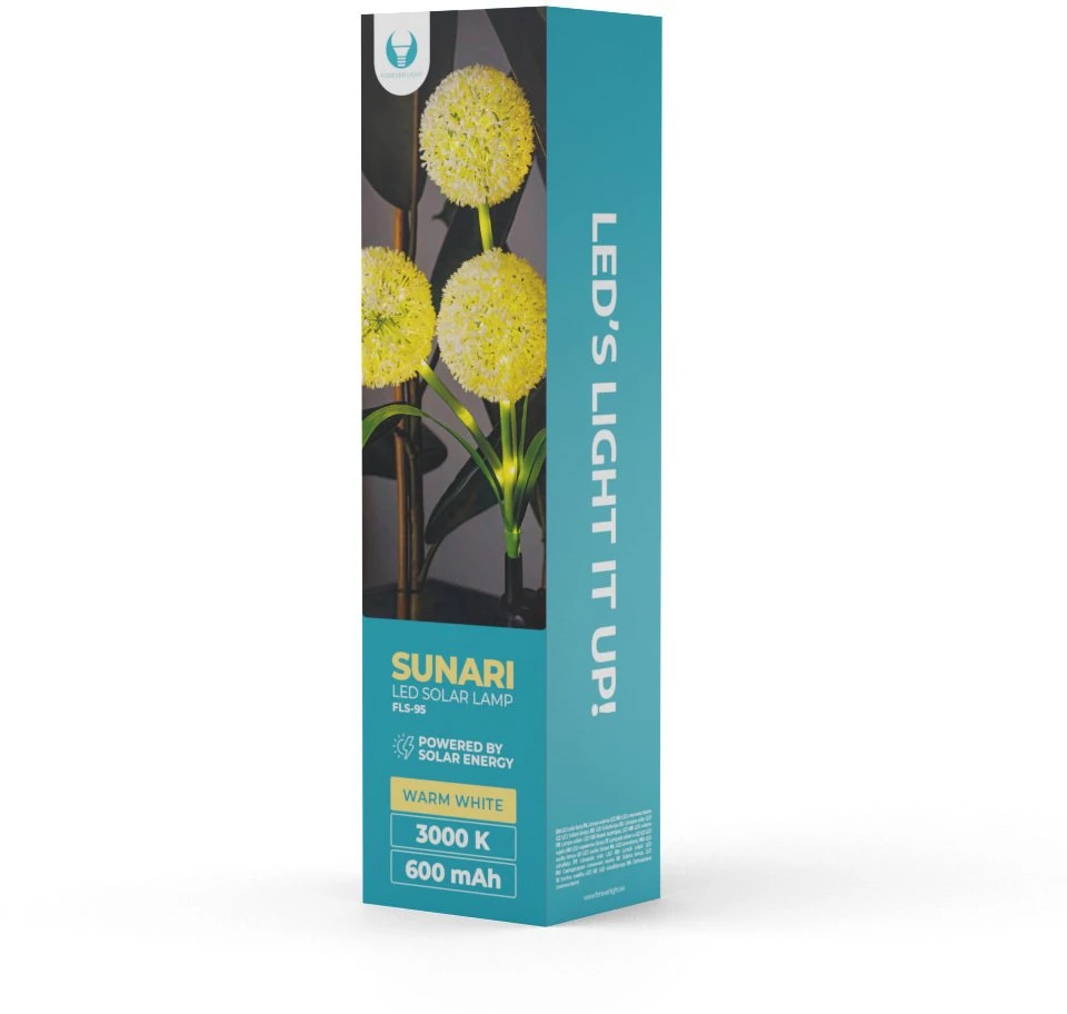 Forever SUNARI saulės lempa LED FLS-95 česnako gėlė 3000K 600mAh ličio jonų amžina šviesa