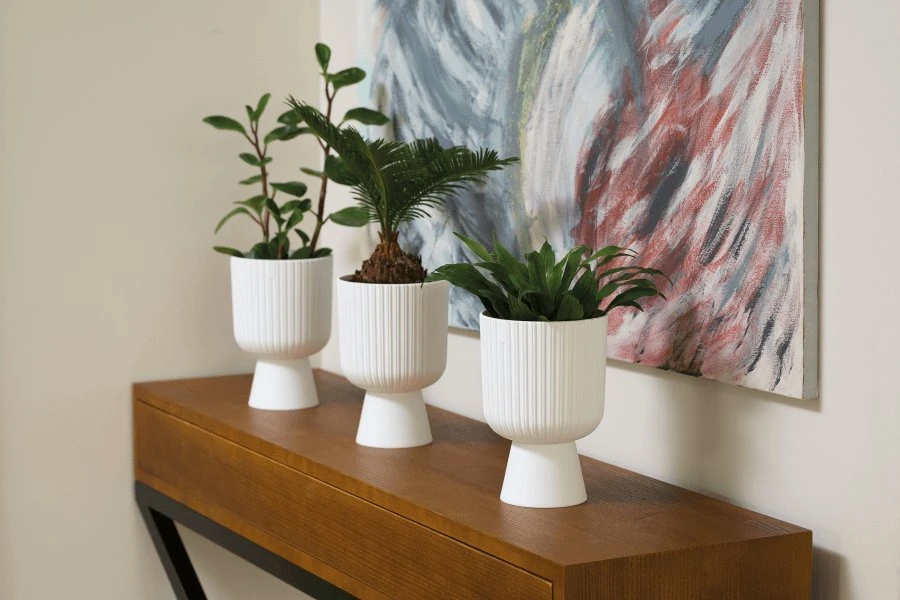 FORM PLASTIC Gėlių vazono forma plastikinė KELI MIKA 5130-014, plastikas, antracito spalvos