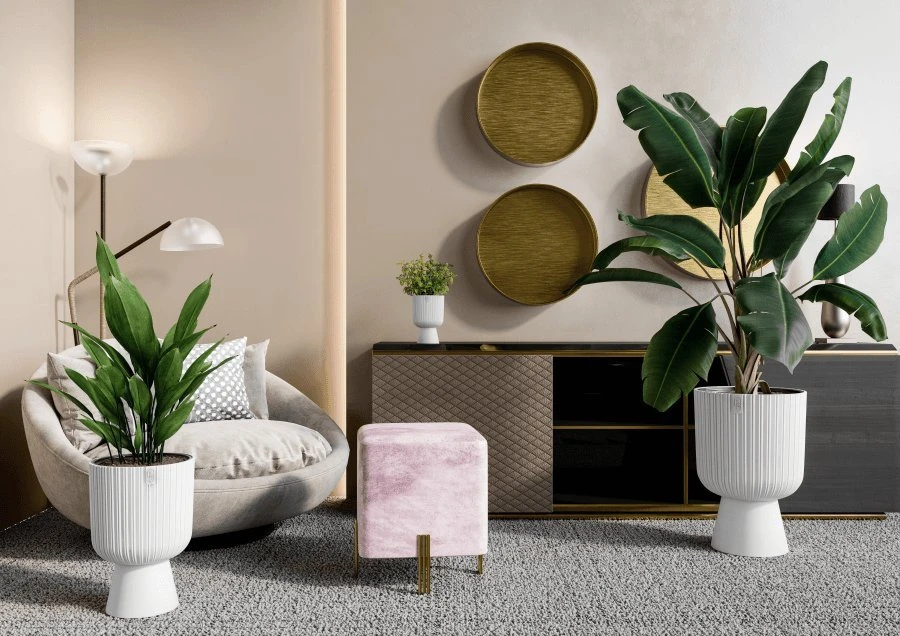 FORM PLASTIC Gėlių vazono forma plastikinė KELI MIKA 5130-014, plastikas, antracito spalvos