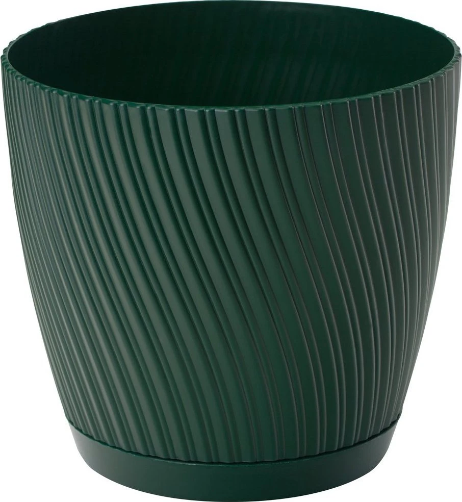 FORM PLASTIC Gėlių vazonas Mika su padėklu 17 cm, žalias