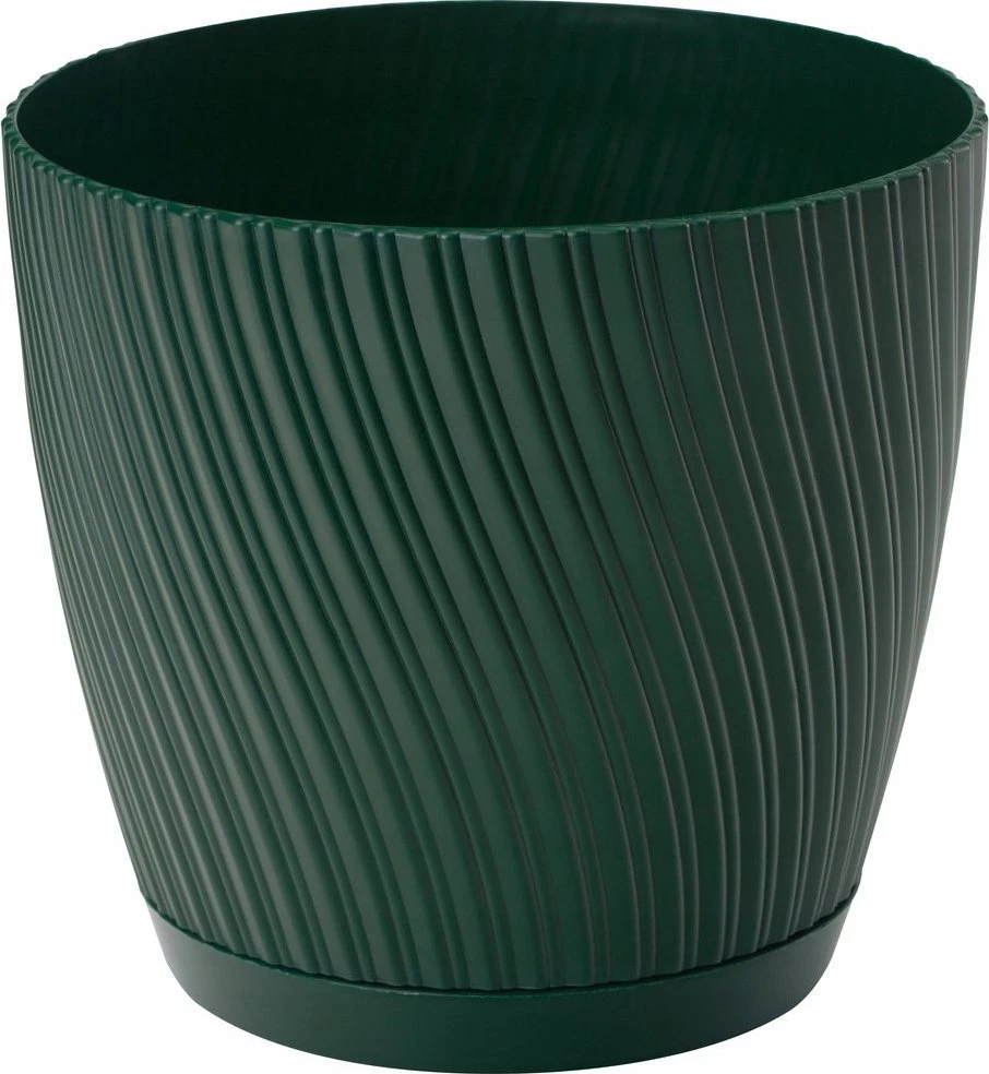 Form-Plastic Apvalus vazonas MIKA 4590-075, spalva miško samanos, plastikas, matmenys 26,5x25 cm