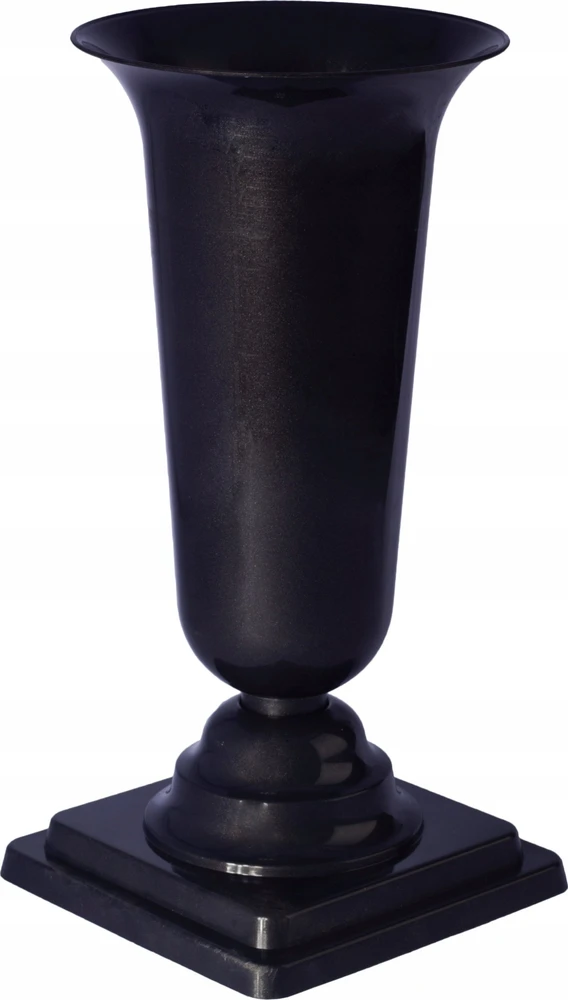 FORM PLASTIC Vaza Dama D13cm/H26.7cm juoda su met. atsp.