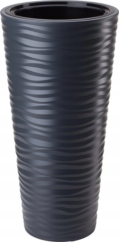 Formplastic Gėlių vazonas Form Plastic Slim 2723, plastikinis, antracito spalvos