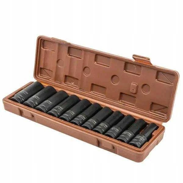 Forsage Gilaus smūgio antgalių rinkinys 1/2'' 11 vnt. (6 briaunų) (10-24mm)
