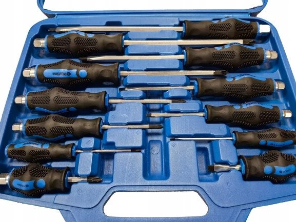 Forsage magnetinių smūginių atsuktuvų rinkinys, 12 vnt. (SL: 6,0x38, 3,2x75, 5,0x75, 6,0x100, 8,0x150, 9,5x2)