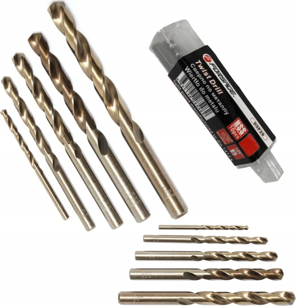 Forsage Metalo grąžtas, 3,6 mm HSS+Co (10 vnt.)