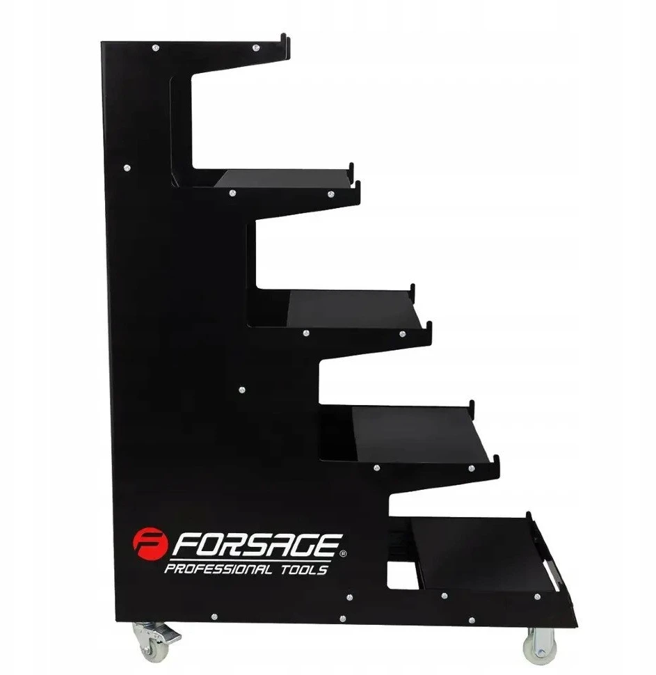 Forsage Mobilus ekspozicinis stelažas-regalas 1350x1000x400mm 5 lentynos iki 300kg