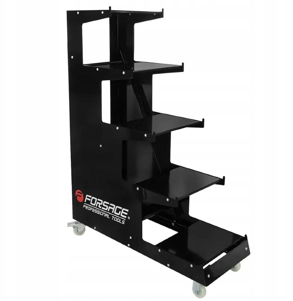 Forsage Mobilus ekspozicinis stelažas-regalas 1350x1000x400mm 5 lentynos iki 300kg