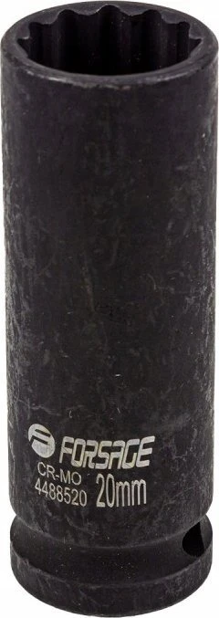 Forsage Giluminis smūginis antgalis 1/2'' 20mm (12-kampis)