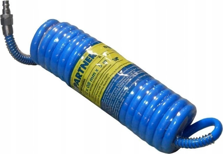 Forsage poliuretano spiralinė žarna 8mm ? 12 mm? 20m su greitosiomis jungtimis (maksimalus slėgis 15bar)