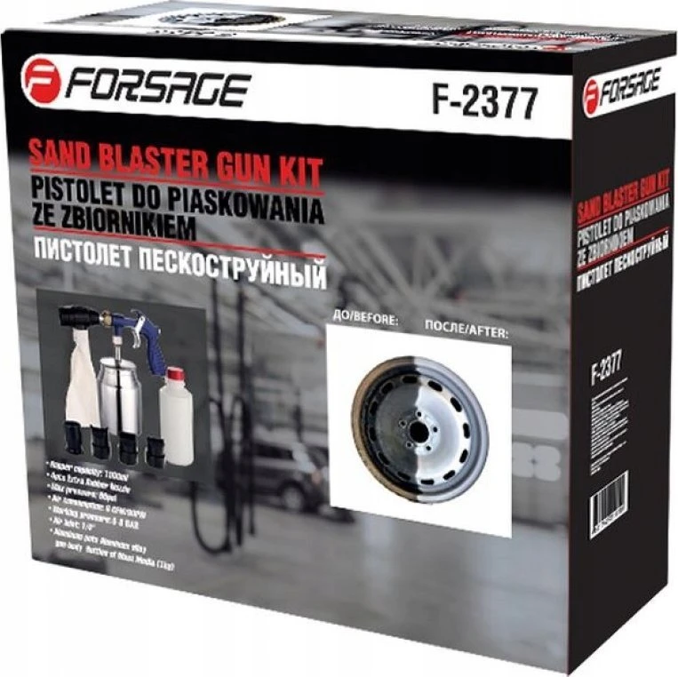 Forsage Smėlio pūtimo pistoletas Sandblaster Tank 1l