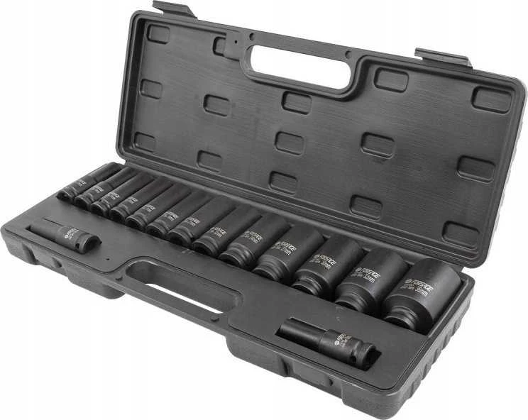 Forsage Gilaus smūgio antgalių rinkinys 1/2'' 15 vnt. (6 briaunų) (10-36mm)