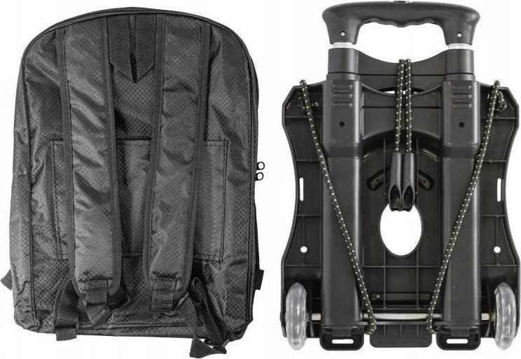 Forsage sulankstomas platforminis vežimėlis su krepšiu (40 kg talpa)