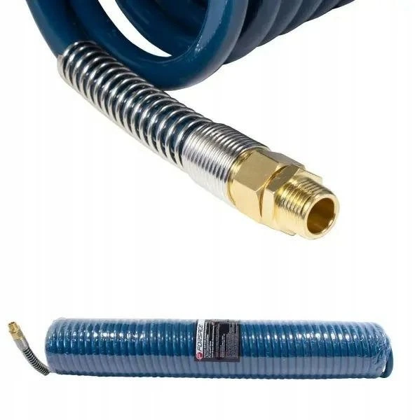 Forsage Pneumatinė spiralinė žarna PU 12x18mm 15m su greitajungėmis