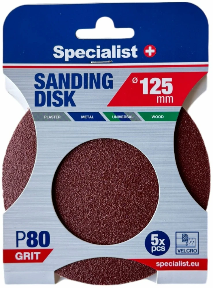 Forte Tools SANDING DISCS 8HOLES NO80 D125 5PCS FT