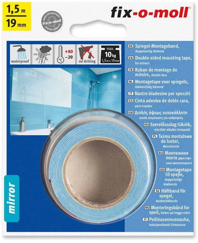 Dvipusė lipnioji juosta Fix-O-Moll, 1,5 m x 19 mm