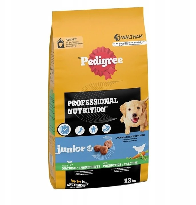 Sausas šunų maistas - PEDIGREE Professional Nutrition Junior (12 kg, paukštiena, 25% baltymų)