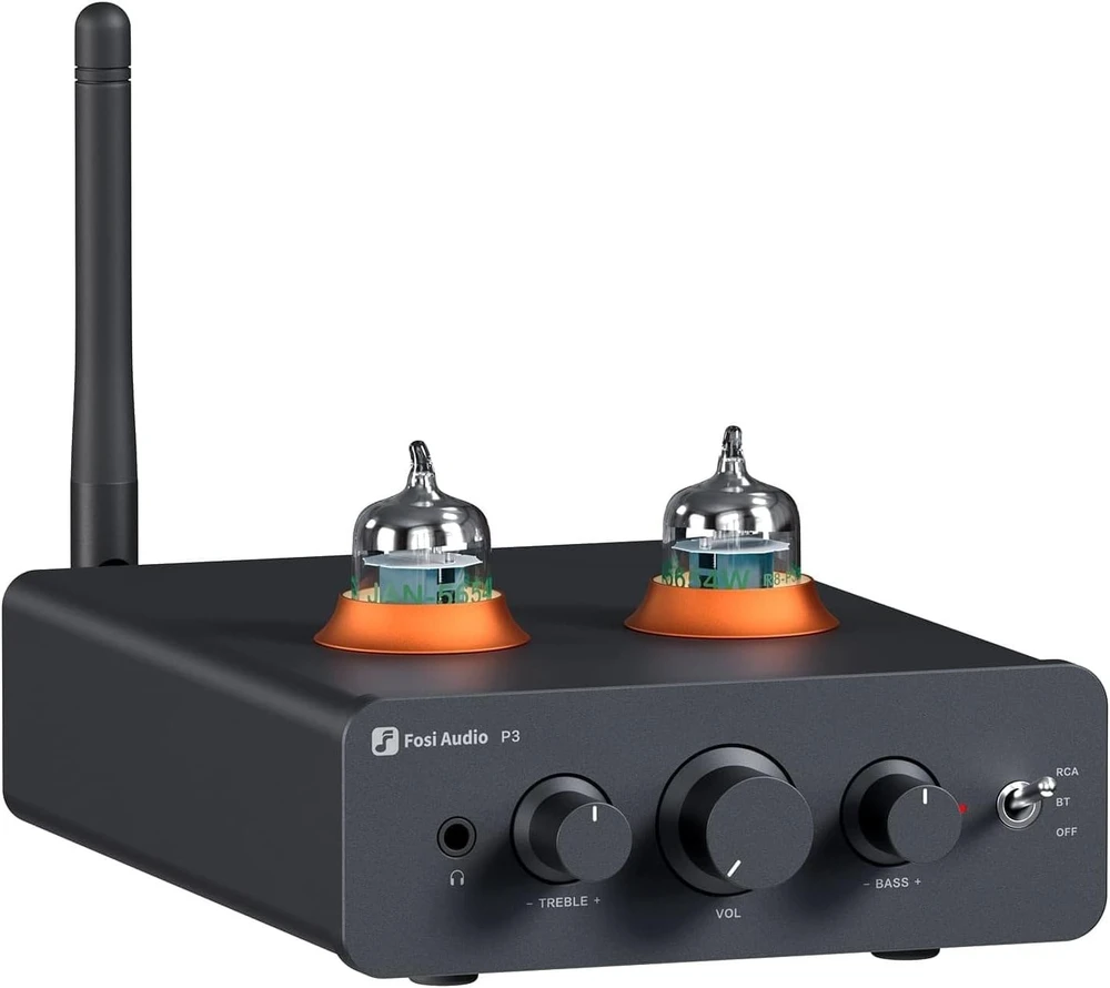 Fosi Audio P3 – lempinis pirminis stiprintuvas ir gramofono pirminis stiprintuvas su Bluetooth (6976136960317)