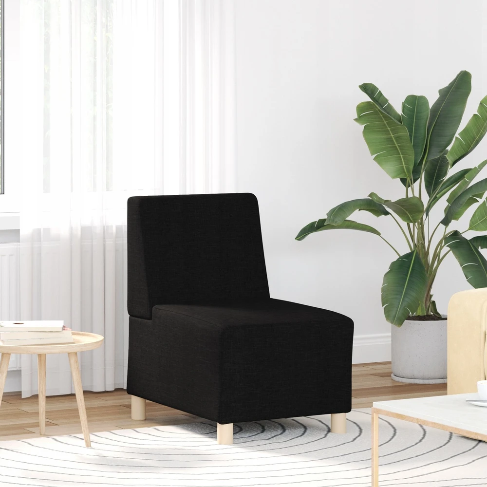 Modulinis sofa vienetas be rankų 2 vnt. Juoda audinys