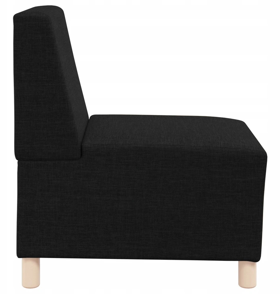 Modulinis sofa vienetas be rankų 2 vnt. Juoda audinys