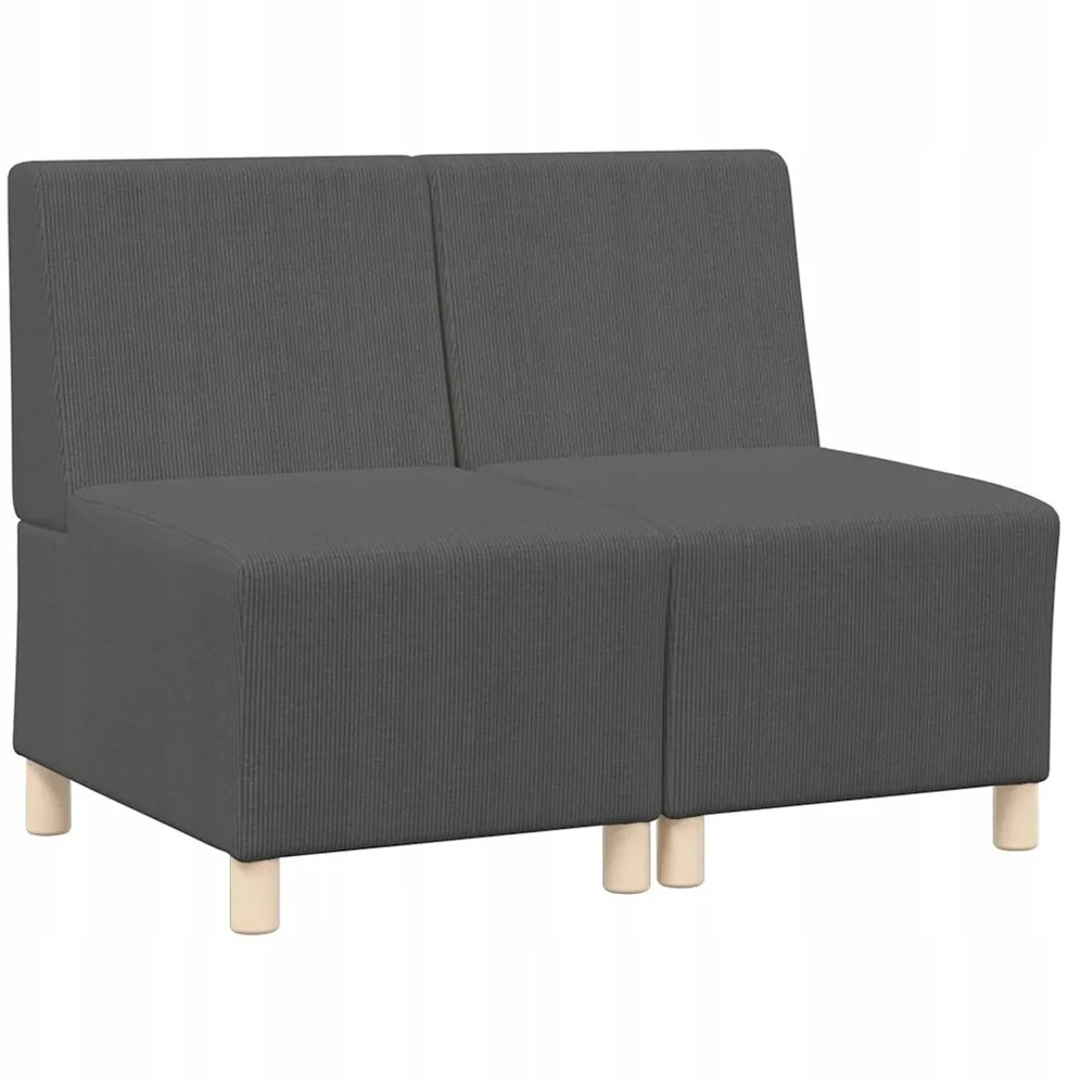 Modulinis sofa vienetas be rankų 2 vnt. Tamsiai pilka