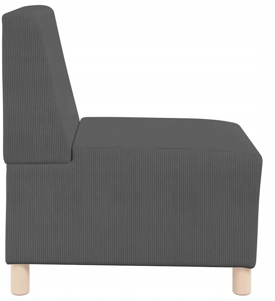 Modulinis sofa vienetas be rankų 2 vnt. Tamsiai pilka