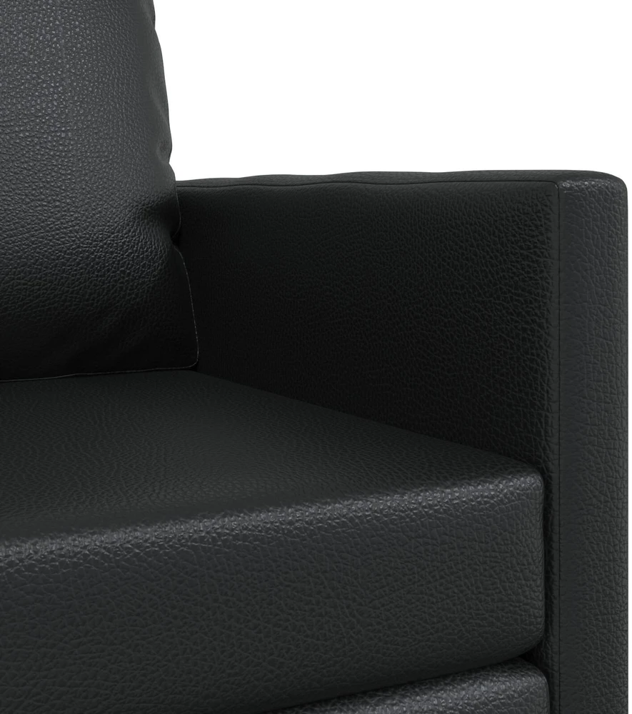 Sofa lova Juoda 74 x 77 x 81 cm Dirbtinė Oda