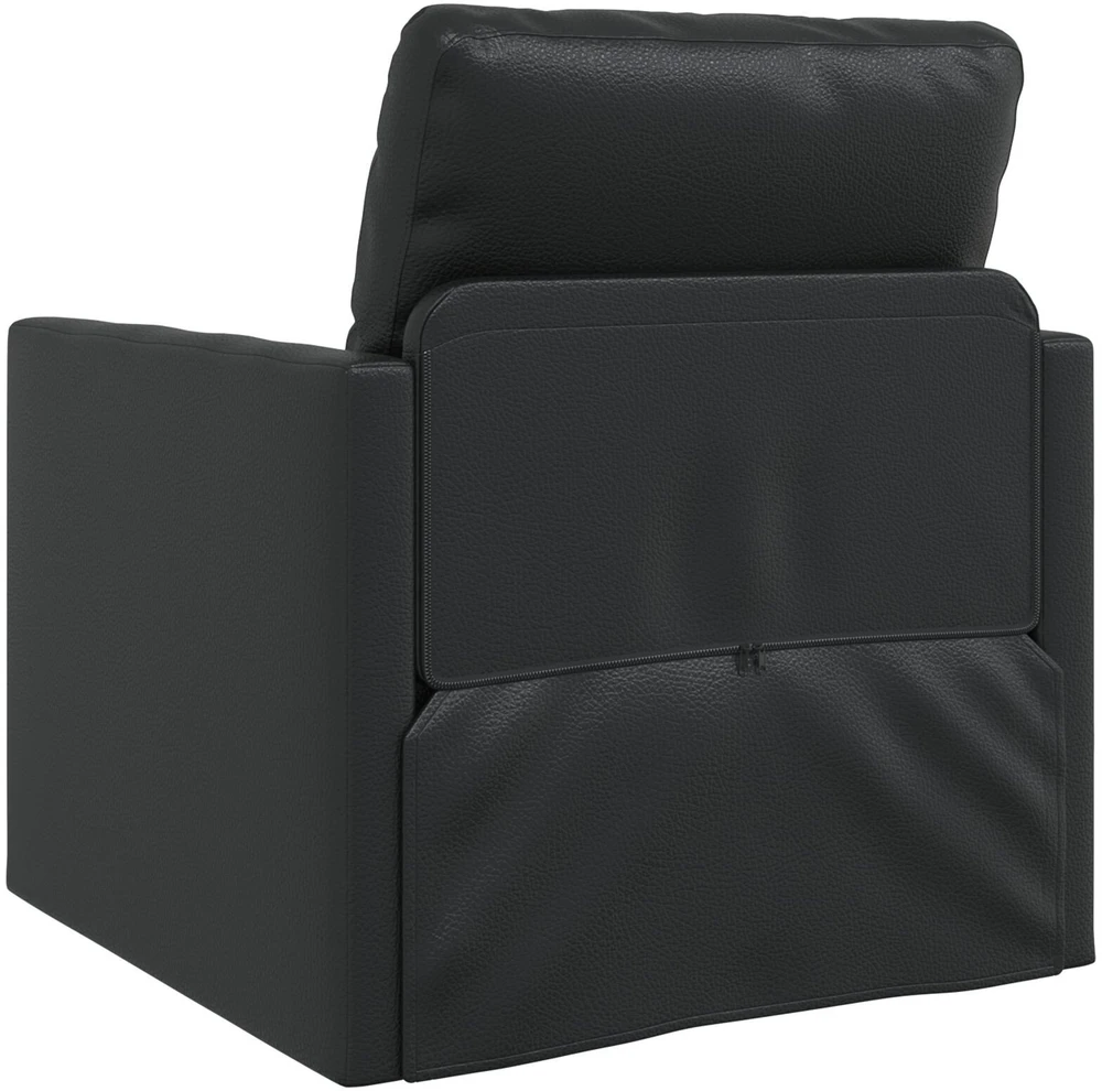Sofa lova Juoda 74 x 77 x 81 cm Dirbtinė Oda