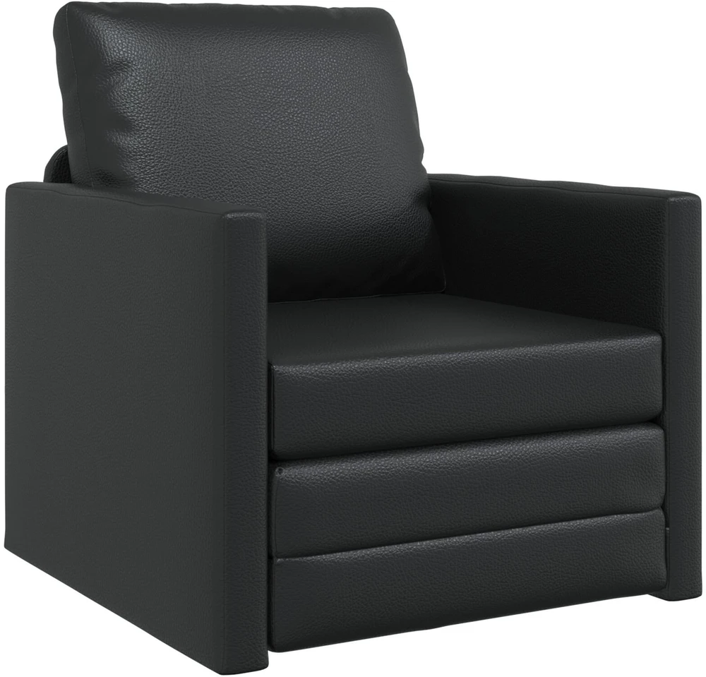 Sofa lova Juoda 74 x 77 x 81 cm Dirbtinė Oda