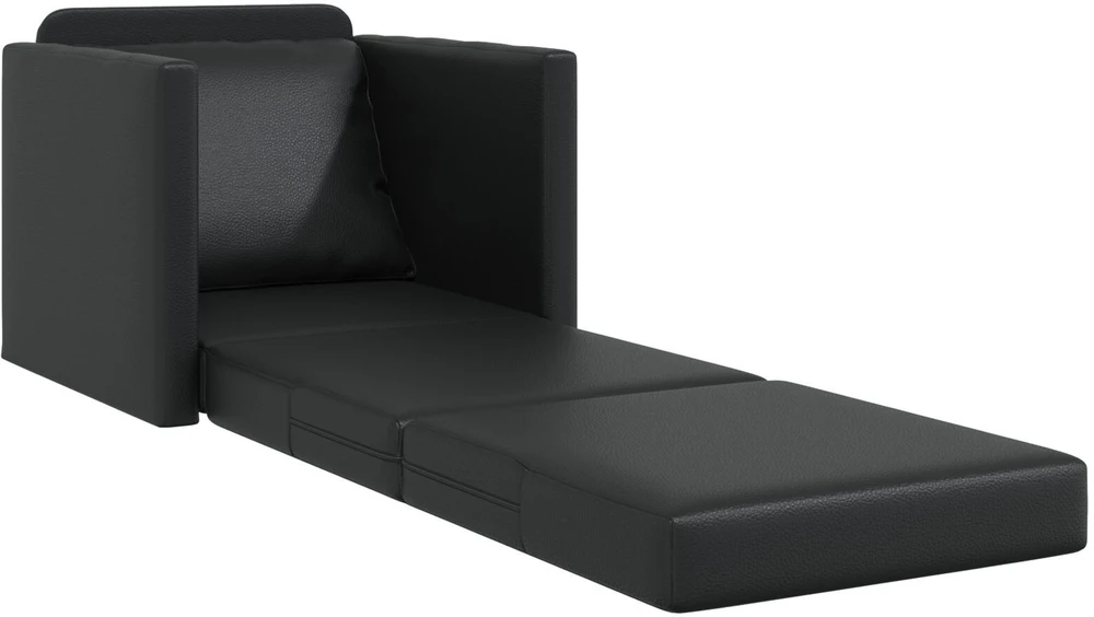 Sofa lova Juoda 74 x 77 x 81 cm Dirbtinė Oda