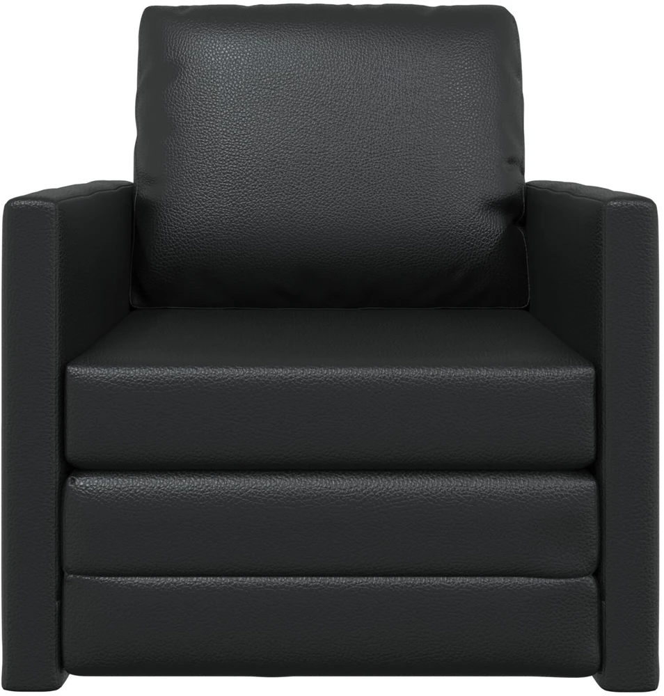 Sofa lova Juoda 74 x 77 x 81 cm Dirbtinė Oda