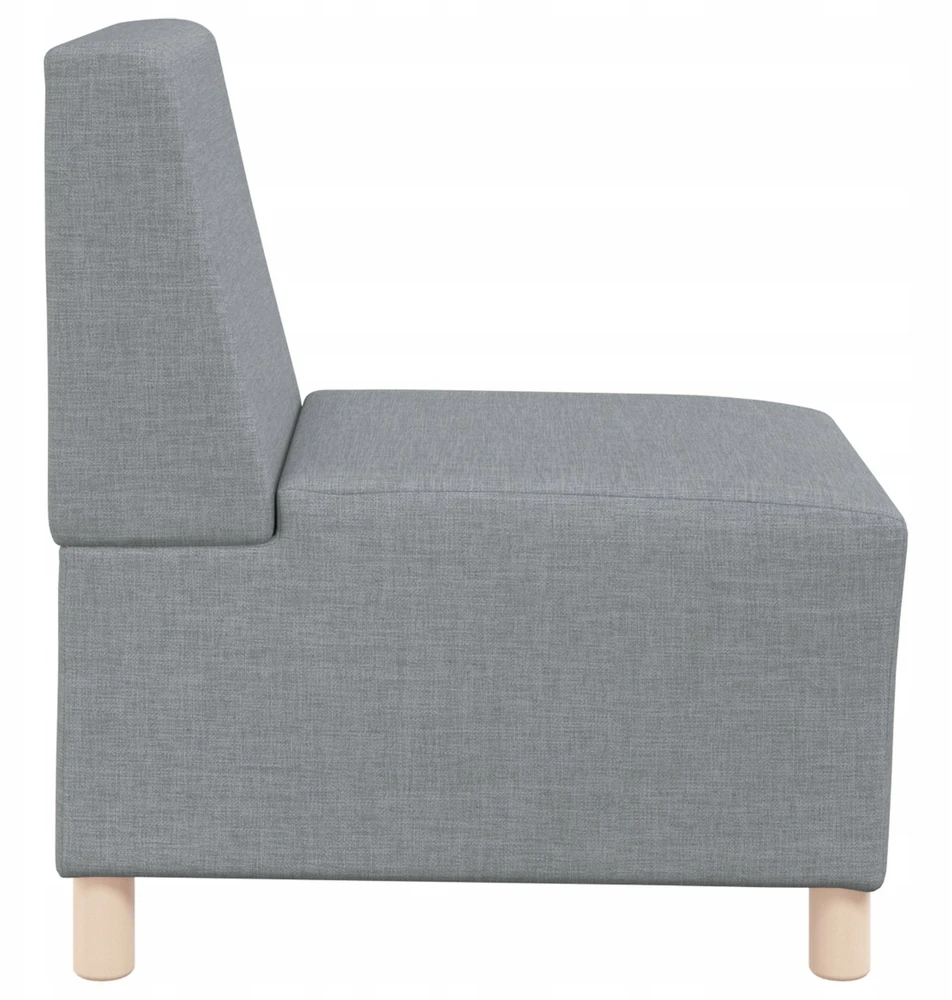 Modulinis sofa vienetas be rankų 3 vnt. Šviesiai pilka audinys